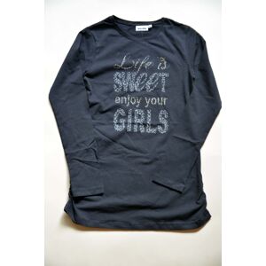tričko dievčenské s dlhým rukávom, Wendee, ozfb39216-2, antracit - 152