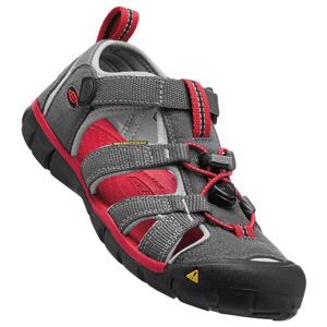 Detské sandále SEACAMP II CNX, magnet/racing red-šedá, Keen, 1014123, šedá - 37