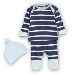 Dojčenský set bavlnený, tričko, nohavice a čiapočka, Minoti, IGLOO 5, modrá - 80/86 | 12-18m