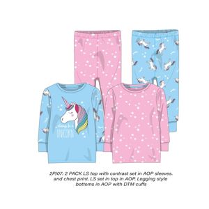 Pyžamo dievčenské 2pack, Minoti, 2PJ 07, ružová - 152/158