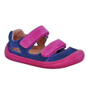 dievčenské topánky sandále Barefoot BERG BLUE, Protetika, tmavo modrá - 34
