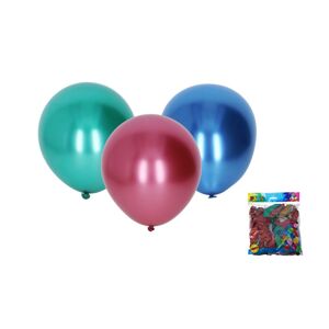 Balónik nafukovací 25cm - sada 100ks, chrómové, W009929
