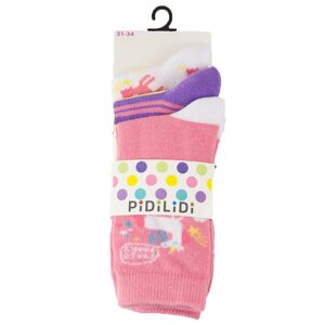 ponožky děvčenské- 3pack, Pidilidi, PD0127, Holka - 27-30