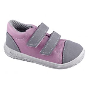 dievčenská celoročná barefoot obuv J-B16/M/V pink, jonap, pink - 28