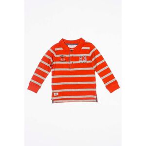 Tričko chlapčenské "POLO" s dlouhyým rukávom, Minoti, BAY 10, červená - 68/80 | 6-12m