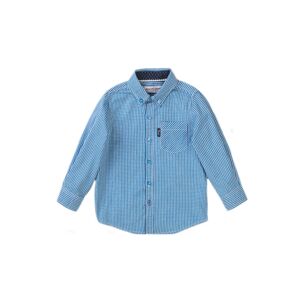 Košeľa chlapčenská s dlhým rukávom, Minoti, Grade 2, modrá - 104/110