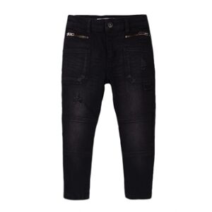 Nohavice chlapčenské džínsové s elastanom, Minoti, Stereo 9, čierna - 98/104 | 3/4let