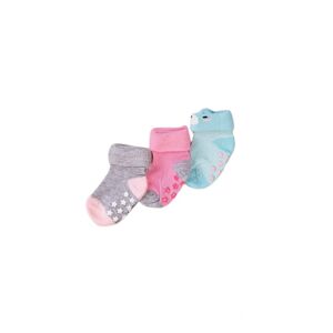 Ponožky dievčenské s protišmykovou úpravou 3pack, Minoti, NBG SOCK 19, dievča - 92/98