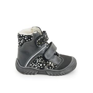 Dievčenské zimné topánky s kožušinou, naboso, 2 suché zipsy, J055/M black/bubbles - 20