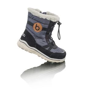 Detské zimné topánky s kožušinou ICEFOX, sťahovacia šnúrka, bočný zips, BUGGA, B00171-10, čierna - 27