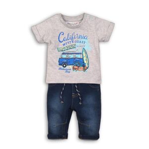 Dojčenský set: džínsy, tričko, Minoti, oceanside 7, tmavě modrá - 74/80