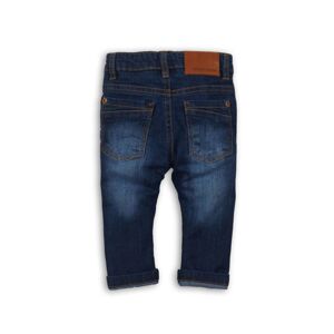 Nohavice chlapčenské džínsové s elastanom, Minoti, CRAFTED 6, tmavě modrá - 68/80