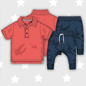 Chlapčenská súprava - Polo tričko a nohavice, Minoti, Spike 3, Kluk - 86/92 | 18-24m