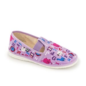 detské papuče RAK s gumičkou, RAK, rôzne motívy, fialové - 33,5