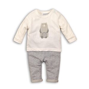 Dojčenský set bavlnený, tričko a nohavice, Minoti, IGLOO 1, šedá - 80/86 | 12-18m