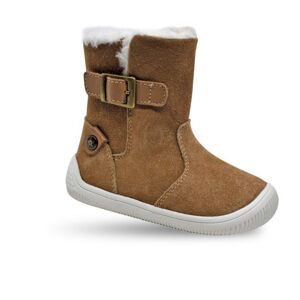 Dievčenské zimné topánky Barefoot RACHEL, Protetika, hnedé - 34