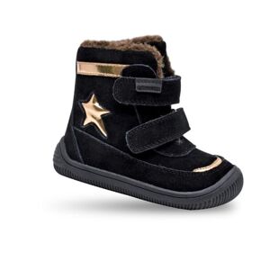 Dievčenské zimné topánky Barefoot LINET BLACK, Protetika, čierna - 24