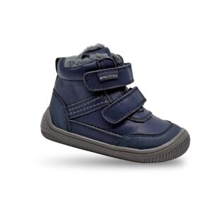 Chlapčenské zimné topánky Barefoot TYREL MARINE, protetika, modré - 28