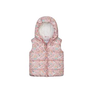 Dievčenská nylonová vesta Puffa s podšívkou z mikroflísu, Minoti, 12GILET 15, ružová - 98/104 | 3/4let