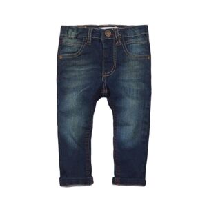 Nohavice chlapčenské džínsové s elastanom a farebným prešívaním, Minoti, ALLSTAR 9, tmavě modrá - 68/80 | 6-12m