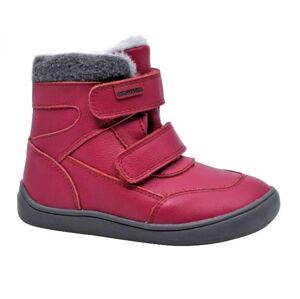 Dievčenské zimné topánky Barefoot TAMIRA FUXIA, Protetika, ružová - 35