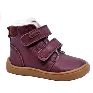 Dievčenské zimné topánky Barefoot DENY BORDO, Protetika, bordová - 24