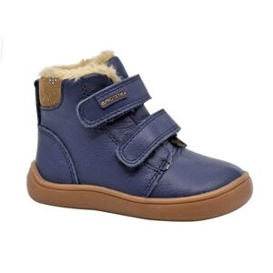 Dievčenské zimné topánky Barefoot DENY NAVY, Protetika, modrá - 32