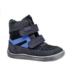 Chlapčenské zimné topánky Barefoot RODRIGO BLACK, Protetika, čierna - 24