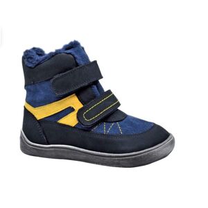 Chlapčenské zimné topánky Barefoot RODRIGO NAVY, Protetika, modrá - 35