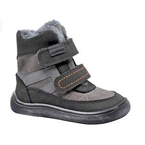 Chlapčenské zimné topánky Barefoot RODRIGO GREY, Protetika, sivá - 35