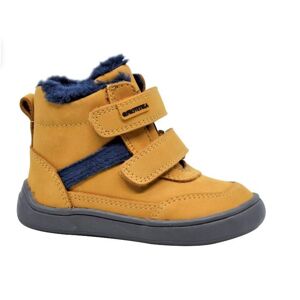 Chlapčenské zimné topánky Barefoot TARGO BEIGE, Protetika, béžová - 35