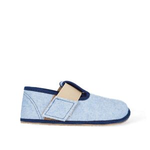 Chlapčenské papuče Barefoot Pegres, BF01 textil, modré - 28