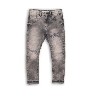 Nohavice chlapčenské džínsové s elastanom, Minoti, LUXE 10, šedá - 110/116