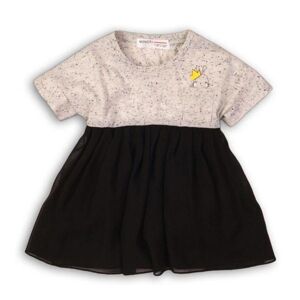 Šaty dievčenské s krátkým rukávom, Minoti, TWIST 12, černá - 80/86 | 12-18m