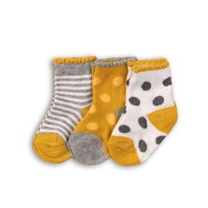 Ponožky dievčenské 3pack, Minoti, OWL 10, holka - 12-24m