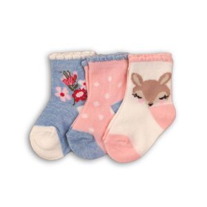 Ponožky dievčenské 3pack, Minoti, DEER 13, holka - 0-6m